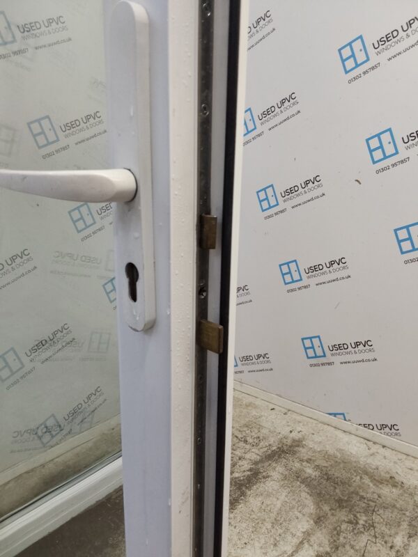 Used White Upvc Full Glass Door And Side Panel 1505mm x 2080mm (Reduce To 2065mm) DS032 - Image 5