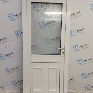 Used White Upvc Back Door 850mm x 2040mm C6080