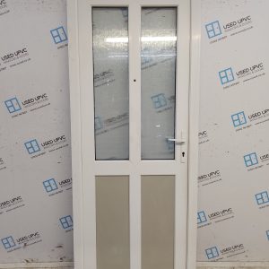 Used White Upvc Back Door 860mm x 2140mm (Reduce To 2125mm) 0627