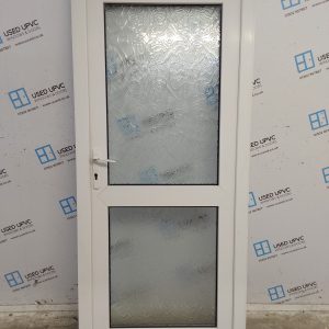 Used White Upvc Back Door 890mm x 1975mm 0196