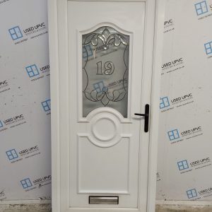 Used White Upvc Front Door 900mm x 2035mm 0225