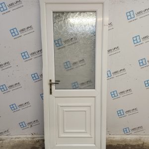 Used White Upvc Back Door 845mm x 2055mm 0605