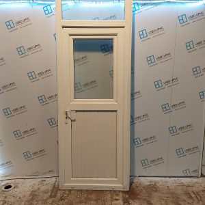 Used White Upvc Stable Door And Toplight 880mm x 2475mm (Reduce To 865mm) 0701