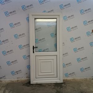 Used White Upvc Back Door 920mm x 1970mm (Reduce To 900mm) C7D083