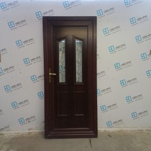 Used Rosewood Upvc Back Door 910mm x 2070mm C1UD52