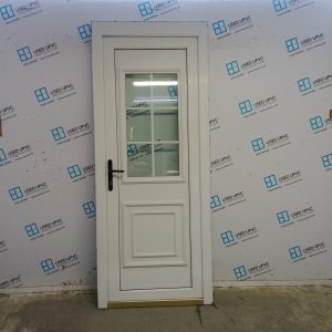 Used White Upvc Back Door 890mm x 2180mm (Reduce To 2150mm) C1UD50