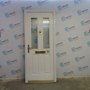 Used White Composite Front Door 890mm x 2080mm C10D34