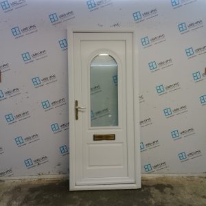 Used White Upvc Front Door 880mm x 2010mm 0315