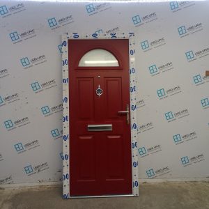 Brand New Red Composite Front Door 900mm x 1985mm ND24