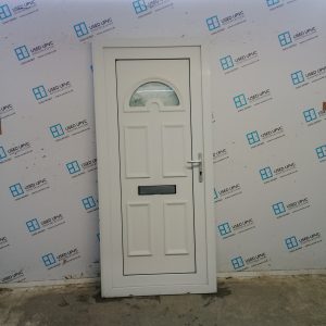 Used White Upvc Front Door 920mm x 2035mm (Reduce To 905mm) C7D063