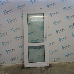 Used White Upvc Back Door 870mm x 2020mm 0043