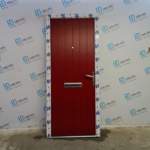 Brand New Red Composite Front Door 900mm x 2090mm ND138