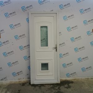 Used White Upvc Back Door 830mm x 2020mm C7D083