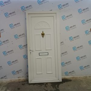 Used White Upvc Front Door 940mm x 2020mm (Reduce To 920mm) C6048
