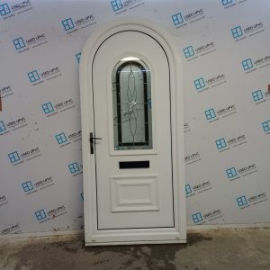 Used White Upvc Arched Front Door 980mm x 2160mm C8D17