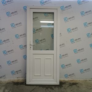 Used White Upvc Back Door 920mm x 2165mm (Reduce To 890mm) 0500