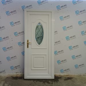 Used White Upvc Back Door 895mm x 2070mm (Reduce To 870mm) 0352
