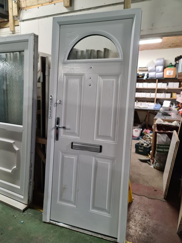 Used Navy Outwards Opening Composite Front Door 845mm x 2060mm (0049) - Image 2