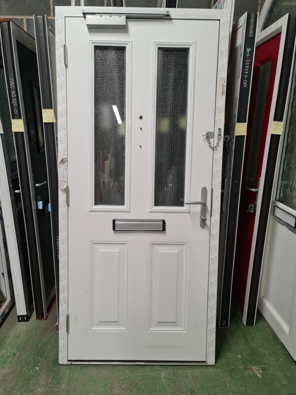 Brand New White Composite Door 945mm x 2055mm COMP 6 - Image 2