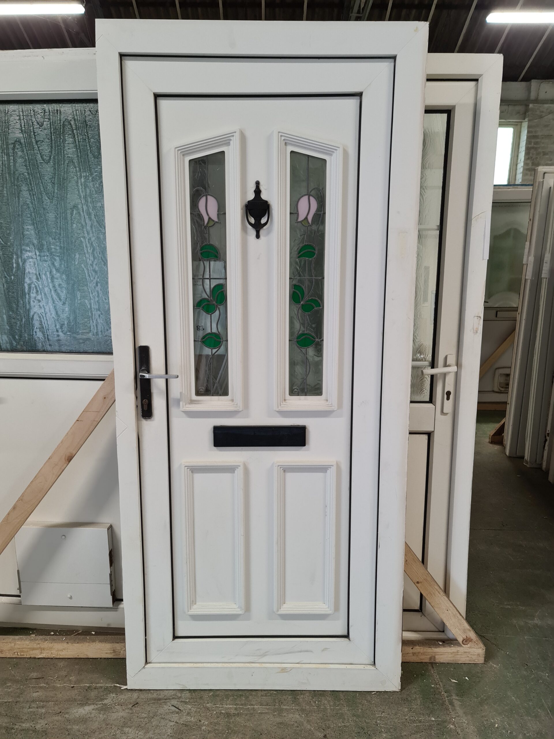 Used Upvc White Front Door 920mm x 2065mm (0122) Used UPVC Windows