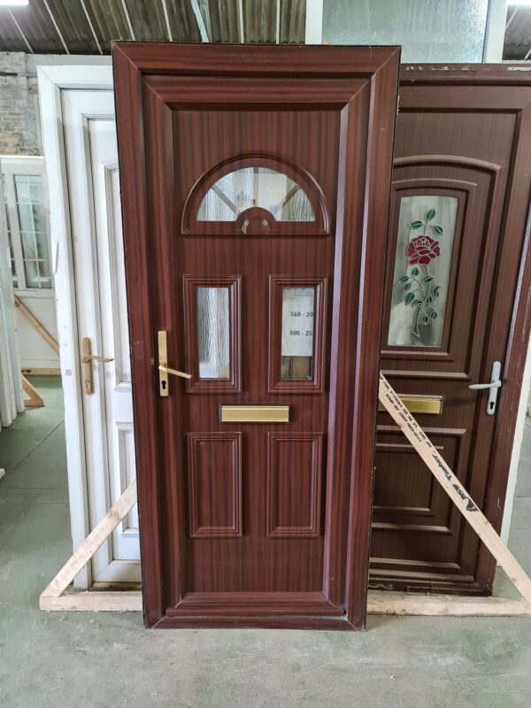 Used Upvc Woodgrain Front Door 880mm x 2080mm (0235)