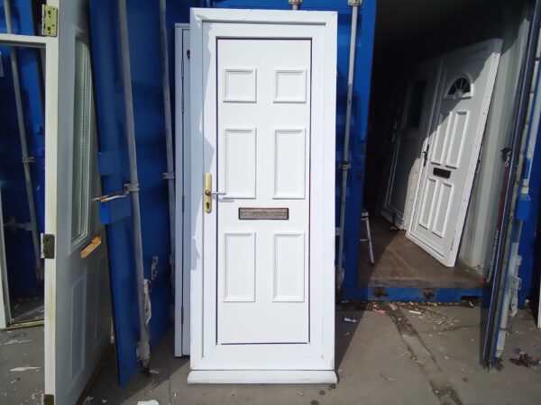 Used White Upvc Front Door 860mm x 2160mm C9D20