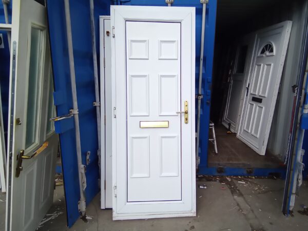 Used White Upvc Front Door 860mm x 2160mm C9D20 - Image 2