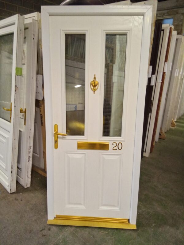 Used White Composite Front Door 890mm x 1995mm 0031