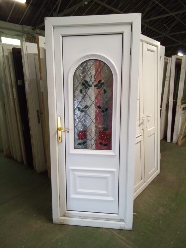 Used White Upvc Back Door 855mm x 2070mm 0327