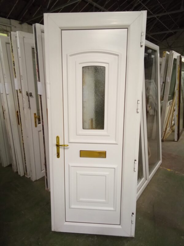 Used White Upvc Front Door 860mm x 2095mm 0423 - Image 2