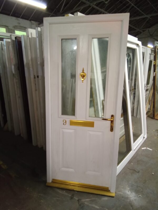 Used White Composite Front Door 910mm x 2080mm 0468