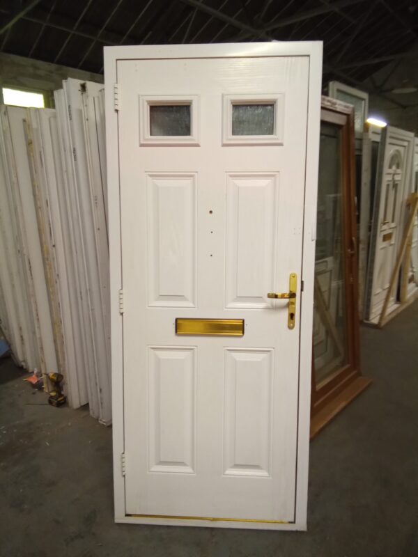 Used Red Composite Front Door 890mm x 2110mm 0540 - Image 2