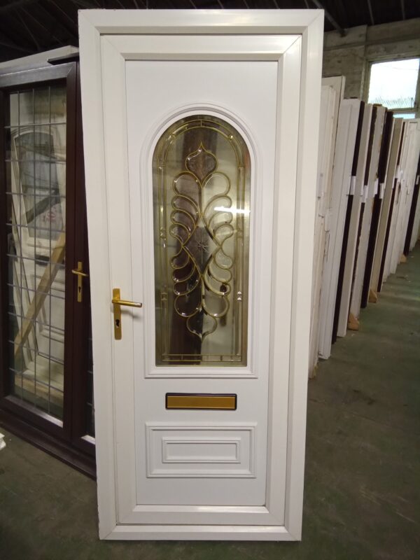 Used White Upvc Front Door 880mm x 2115mm 0329