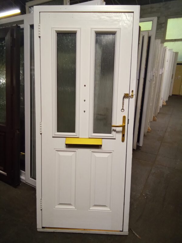 Used Red Composite Front Door 910mm x 2115mm 0747 - Image 2