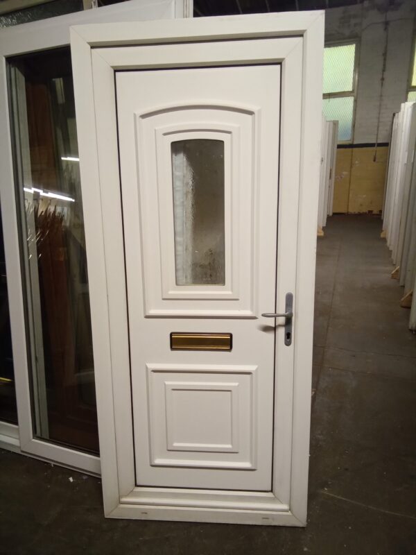 Used White  Upvc Front Door 910mm x 2040mm 0814