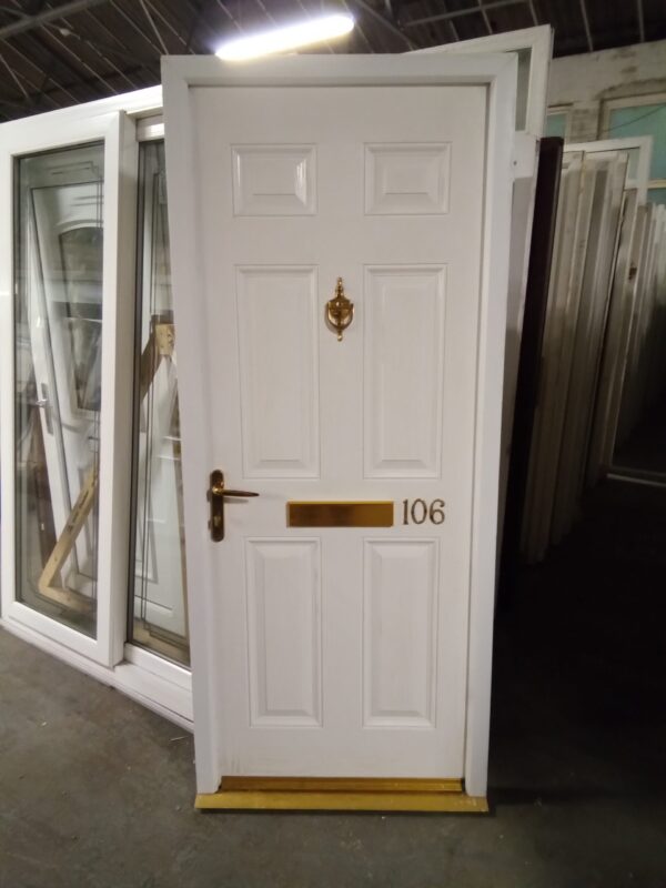 Used White Composite Front Door 885mm x 2075mm 0625