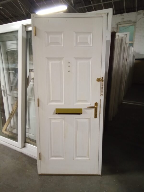 Used White Composite Front Door 885mm x 2075mm 0625 - Image 2