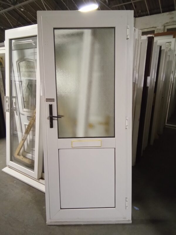 Used White Upvc Front Door 900mm x 2130mm 0664 - Image 2