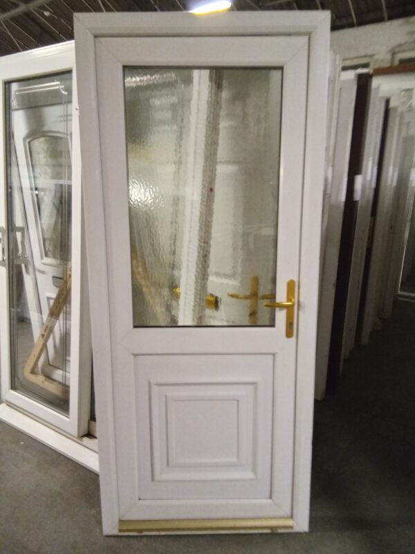 Used White Upvc Back Door 900mm x 2075mm 0665