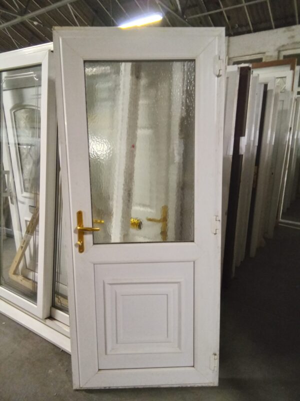 Used White Upvc Back Door 900mm x 2075mm 0665 - Image 2