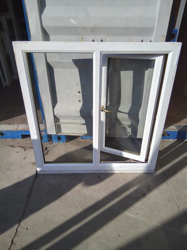 Used Oak Upvc Window 1190mm x 1200mm C2W19 - Image 2