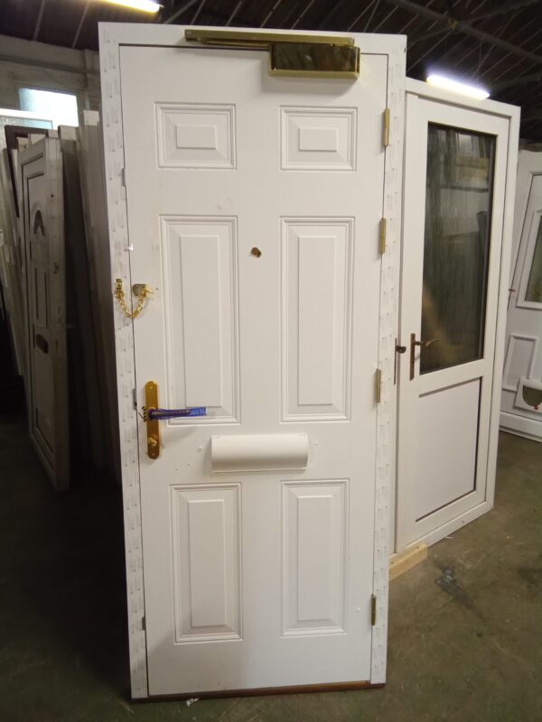 Brand New Green Composite Front Fire Door 860mm x 2085mm COMP 12 - Image 2
