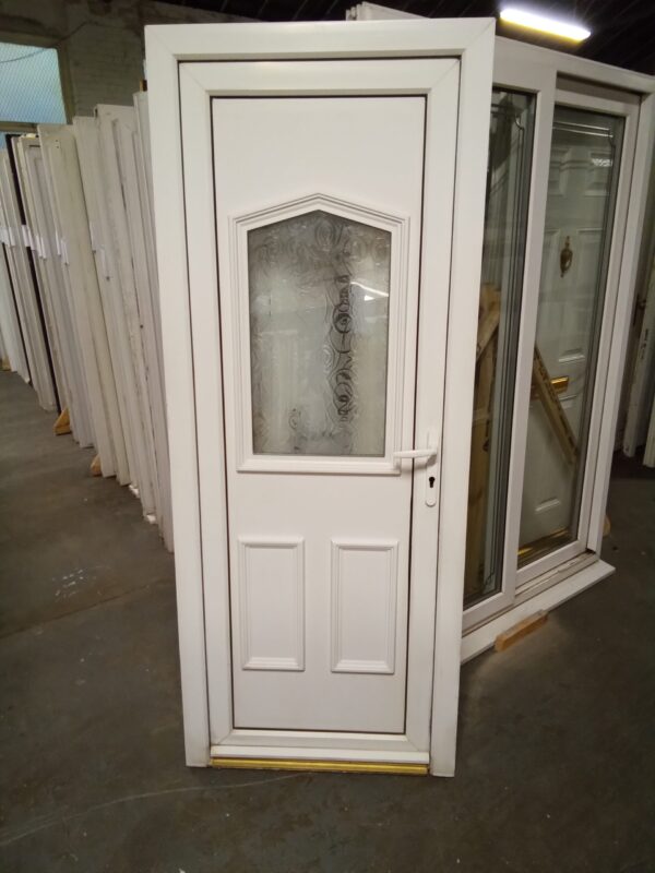 Used White Upvc Back Door 850mm x 2100mm 0526
