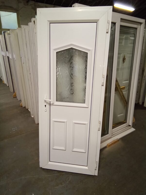 Used White Upvc Back Door 850mm x 2100mm 0526 - Image 2