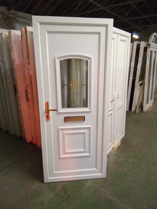 Used White Upvc Front Door 875mm x 2065mm 0244