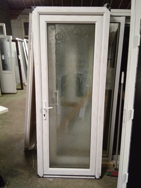 Brand new White Upvc Full Glass Back Door  840mm x 2085mm ND00011