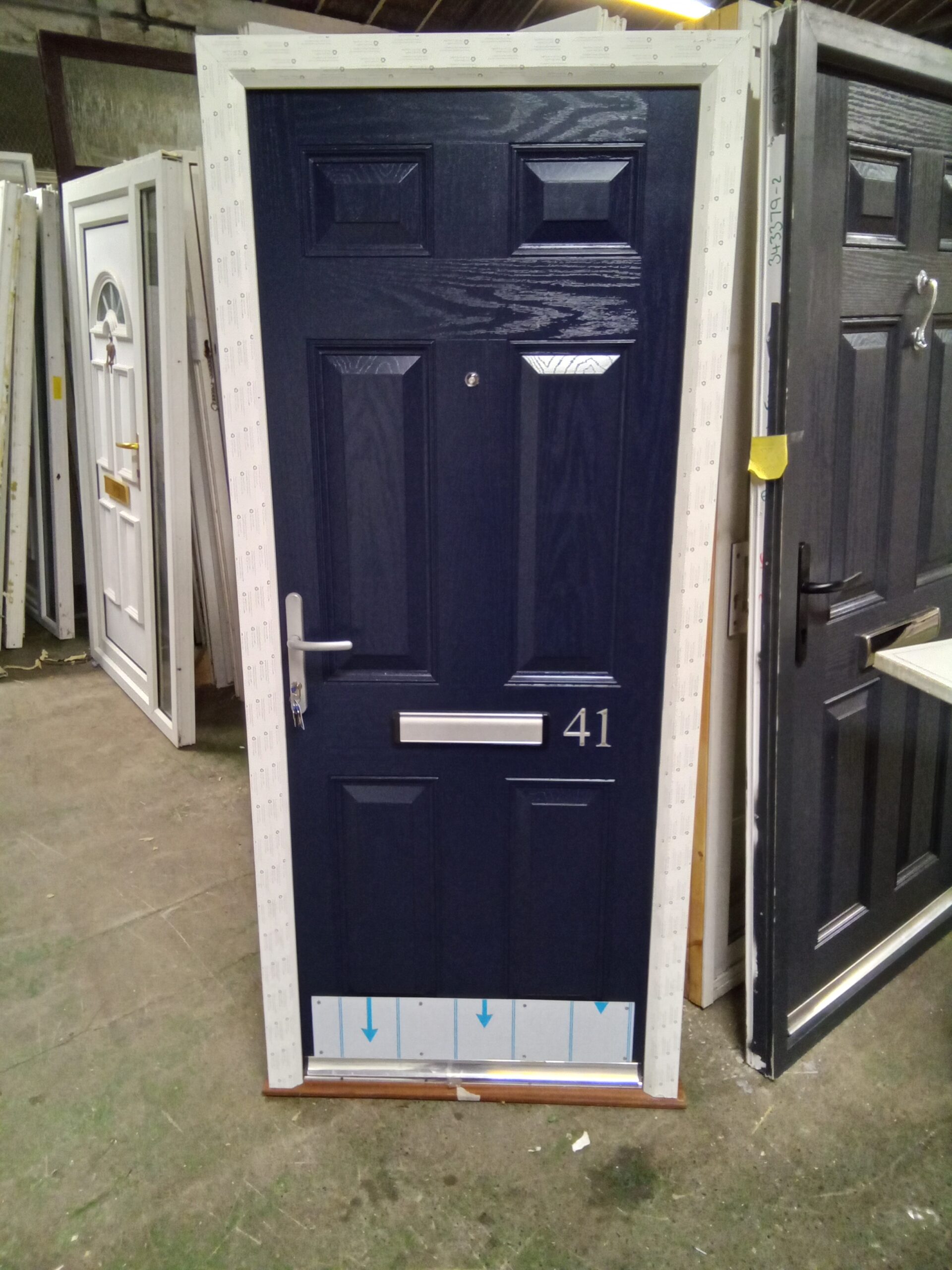 Brand New Blue Composite Front Door 885mm x 1990mm COMP17 | Used UPVC ...