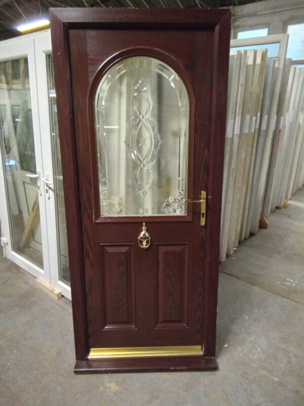 Used Rosewood Composite Back Door 925mm x 2090mm 0594