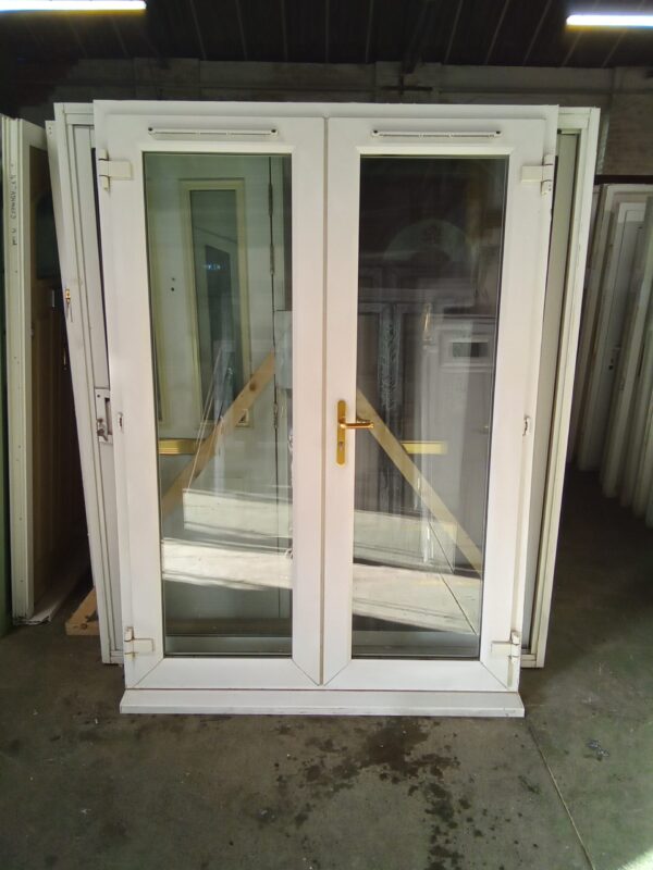Used White Upvc French Doors 1490mm x 2090mm N09