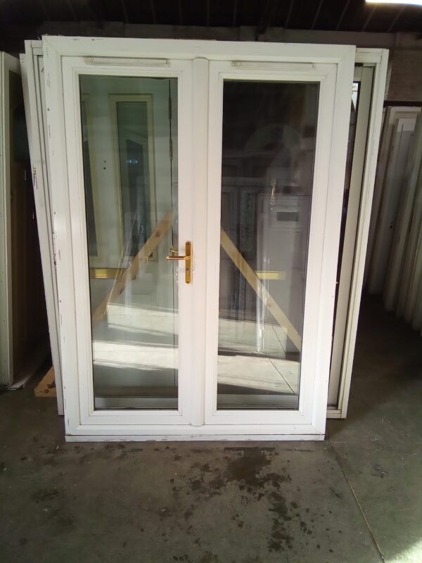 Used White Upvc French Doors 1490mm x 2090mm N09 - Image 2